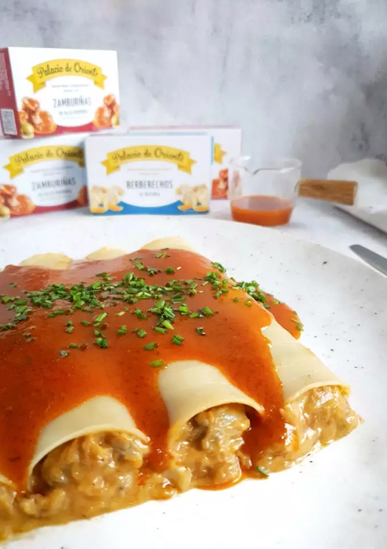 Canelones de marisco